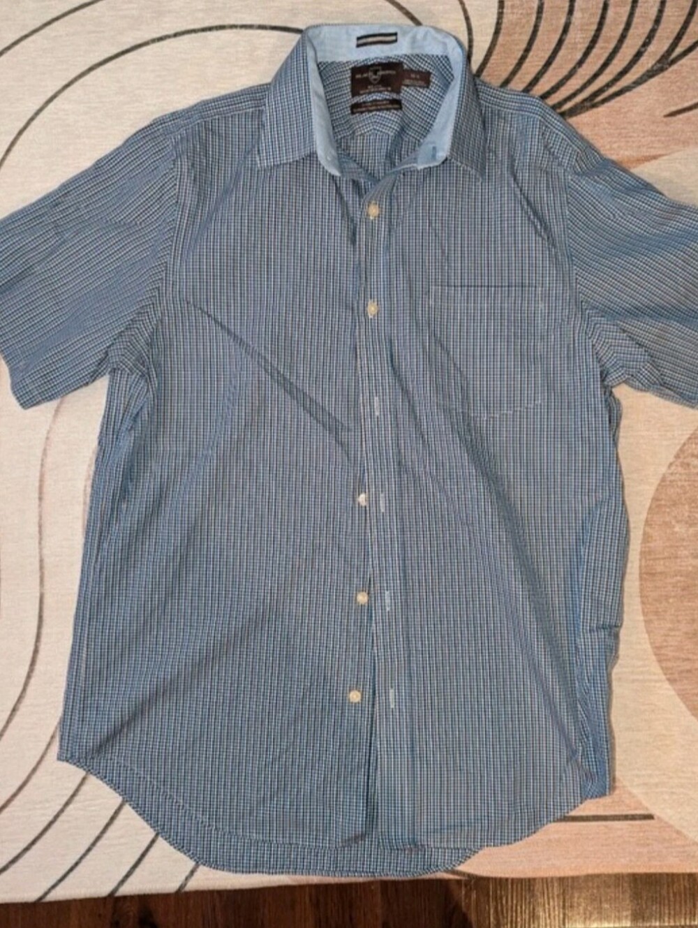 Black Brown 1826 80s Classic Fit Shirt, Blue Men's 15.5
